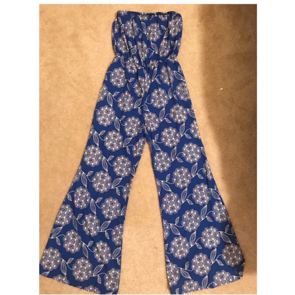 Blue Floral Jumpsuit